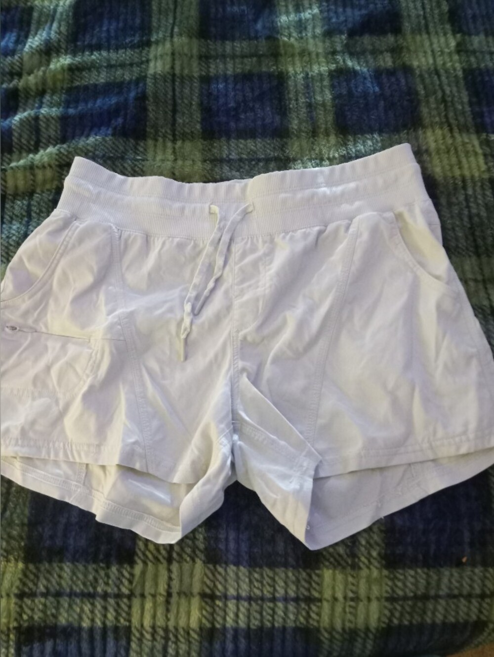 Athletic Works White Drawstring Women's Athletic Shorts